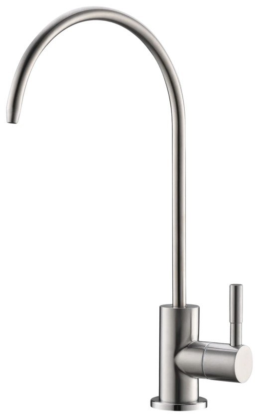 Brushed nickel reverse osmosis kitchen faucet